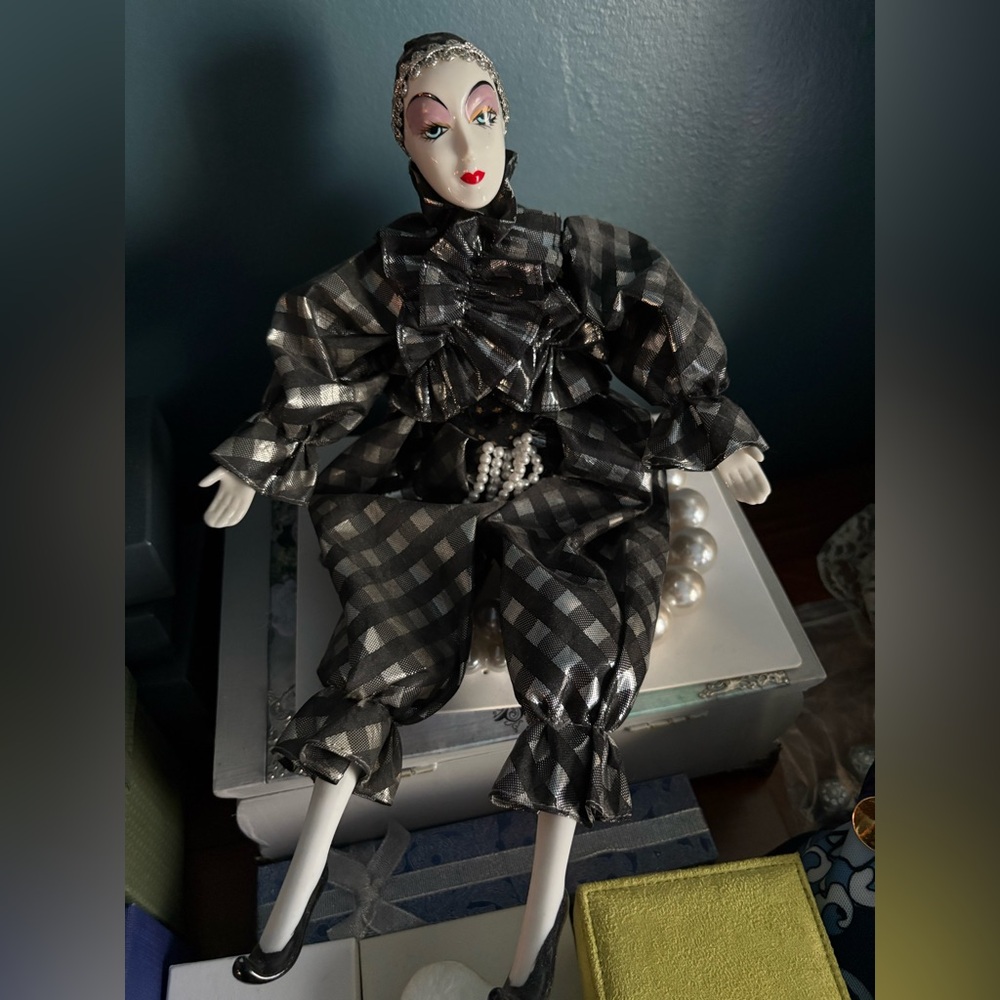 Vintage Porcelain Harlequin Figurine